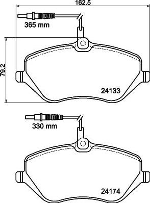 HELLA PAGID 8DB 355 011-491 - Brake Pad Set, disc brake parts5.com