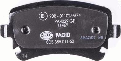 HELLA PAGID 8DB 355 011-531 - Brake Pad Set, disc brake parts5.com