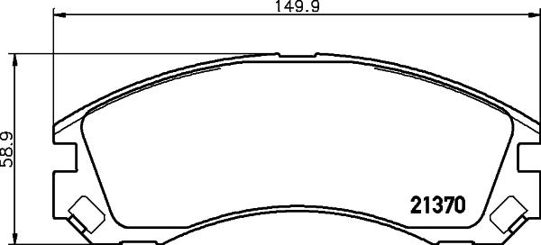 HELLA PAGID 8DB 355 011-751 - Set placute frana,frana disc parts5.com