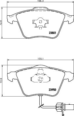 HELLA PAGID 8DB 355 011-711 - Brake Pad Set, disc brake parts5.com