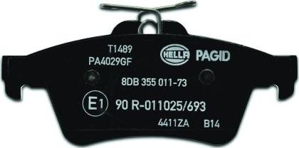 HELLA PAGID 8DB 355 011-731 - Sada brzdových destiček, kotoučová brzda parts5.com