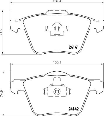 HELLA PAGID 8DB 355 011-721 - Set placute frana,frana disc parts5.com