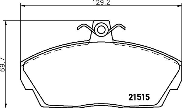 HELLA PAGID 8DB 355 018-431 - Set placute frana,frana disc parts5.com