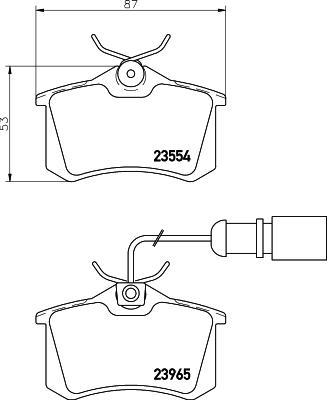 HELLA PAGID 8DB 355 018-601 - Komplet zavornih oblog, ploscne (kolutne) zavore parts5.com