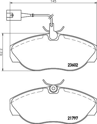 HELLA PAGID 8DB 355 018-891 - Тормозные колодки, дисковые, комплект parts5.com