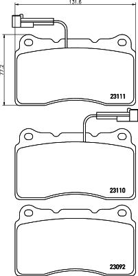 HELLA PAGID 8DB 355 018-361 - Set placute frana,frana disc parts5.com