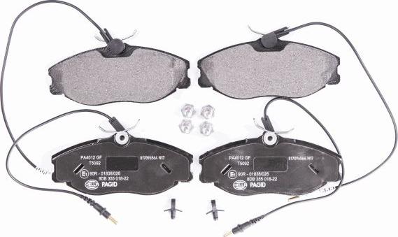 HELLA PAGID 8DB 355 018-221 - Brake Pad Set, disc brake parts5.com