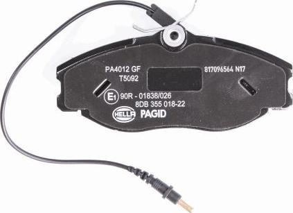 HELLA PAGID 8DB 355 018-221 - Brake Pad Set, disc brake parts5.com