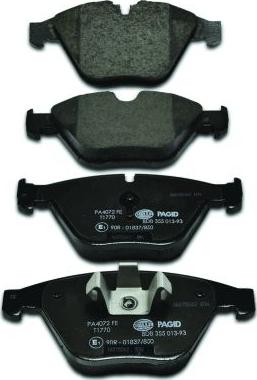 HELLA PAGID 8DB 355 013-931 - Set placute frana,frana disc parts5.com