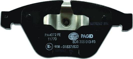 HELLA PAGID 8DB 355 013-931 - Set placute frana,frana disc parts5.com