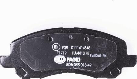 HELLA PAGID 8DB 355 013-491 - Set placute frana,frana disc parts5.com