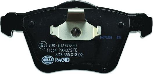 HELLA PAGID 8DB 355 013-001 - Set placute frana,frana disc parts5.com