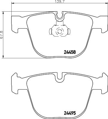 HELLA PAGID 8DB 355 013-171 - Set placute frana,frana disc parts5.com