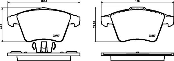 HELLA PAGID 8DB 355 013-811 - Brake Pad Set, disc brake parts5.com