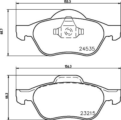 HELLA PAGID 8DB 355 013-271 - Комплект спирачно феродо, дискови спирачки parts5.com