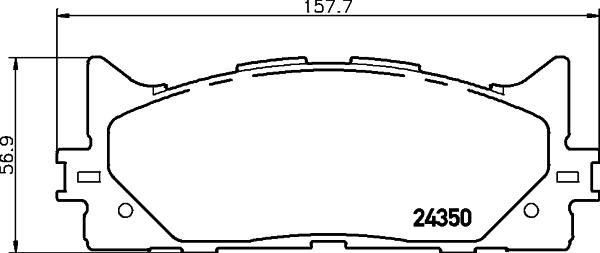 HELLA PAGID 8DB 355 012-401 - Комплект спирачно феродо, дискови спирачки parts5.com