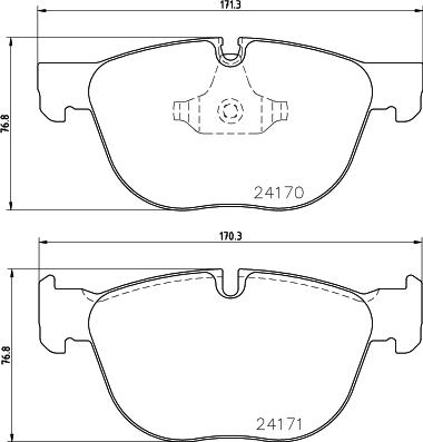 HELLA PAGID 8DB 355 012-541 - Set placute frana,frana disc parts5.com