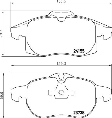 HELLA PAGID 8DB 355 012-681 - Zestaw klocków hamulcowych, hamulce tarczowe parts5.com