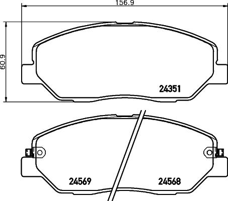 HELLA PAGID 8DB 355 012-371 - Set placute frana,frana disc parts5.com