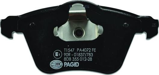 HELLA PAGID 8DB 355 012-281 - Set placute frana,frana disc parts5.com