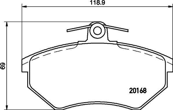 HELLA PAGID 8DB 355 017-901 - Set placute frana,frana disc parts5.com