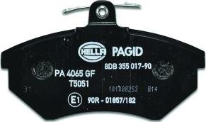 HELLA PAGID 8DB 355 017-901 - Set placute frana,frana disc parts5.com