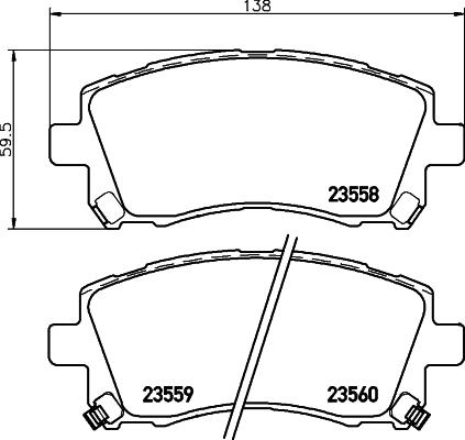 HELLA PAGID 8DB 355 017-291 - Set placute frana,frana disc parts5.com