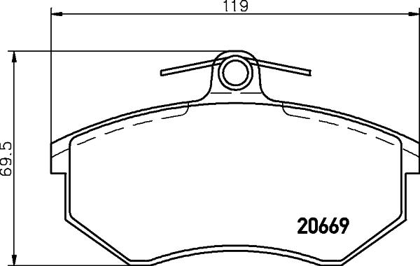 HELLA PAGID 8DB 355 017-701 - Set placute frana,frana disc parts5.com