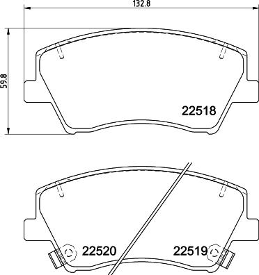 HELLA PAGID 8DB 355 039-041 - Set placute frana,frana disc parts5.com