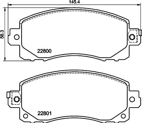 HELLA PAGID 8DB 355 039-161 - Fékbetétkészlet, tárcsafék parts5.com