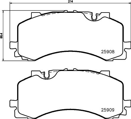 VW 4M0 698 151BM - Juego de pastillas de freno parts5.com