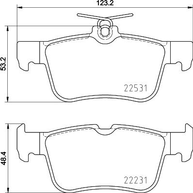 HELLA PAGID 8DB 355 025-491 - Brake Pad Set, disc brake parts5.com