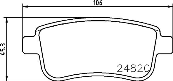 HELLA PAGID 8DB 355 025-421 - Комплект спирачно феродо, дискови спирачки parts5.com