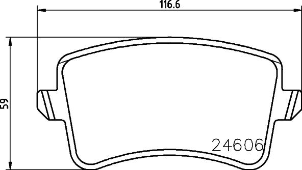 HELLA PAGID 8DB 355 025-391 - Zestaw klocków hamulcowych, hamulce tarczowe parts5.com