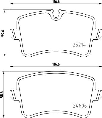 HELLA PAGID 8DB 355 025-311 - Komplet zavornih oblog, ploscne (kolutne) zavore parts5.com