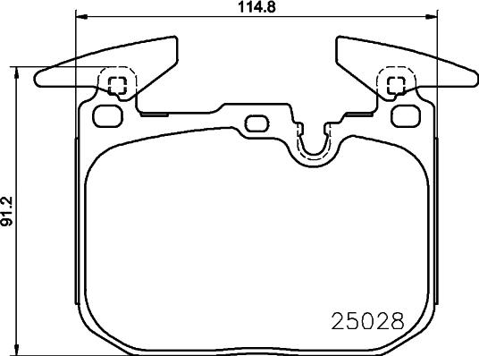 HELLA PAGID 8DB 355 025-771 - Set placute frana,frana disc parts5.com