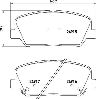 HELLA PAGID 8DB 355 020-591 - Set placute frana,frana disc parts5.com