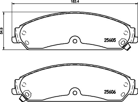 HELLA PAGID 8DB 355 020-541 - Brake Pad Set, disc brake parts5.com