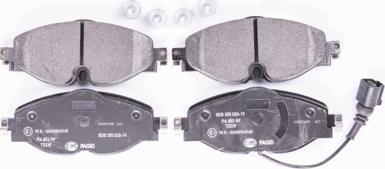 HELLA PAGID 8DB 355 020-191 - Sada brzdových destiček, kotoučová brzda parts5.com