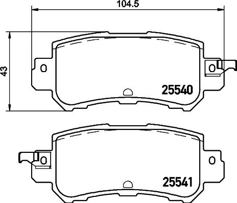 HELLA PAGID 8DB 355 020-151 - Set placute frana,frana disc parts5.com