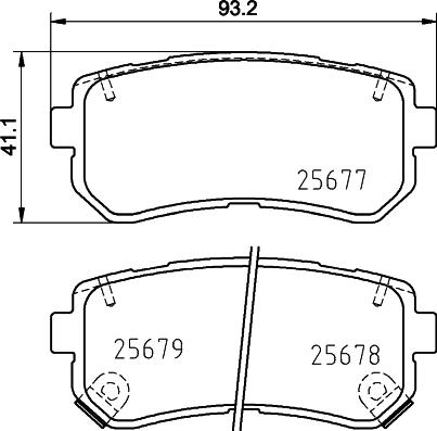 HELLA PAGID 8DB 355 020-851 - Set placute frana,frana disc parts5.com