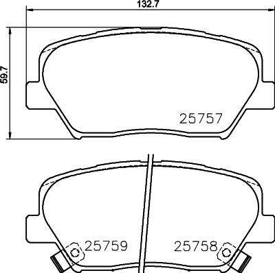 HELLA PAGID 8DB 355 020-871 - Piduriklotsi komplekt,ketaspidur parts5.com