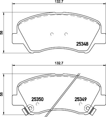 HELLA PAGID 8DB 355 020-231 - Piduriklotsi komplekt,ketaspidur parts5.com