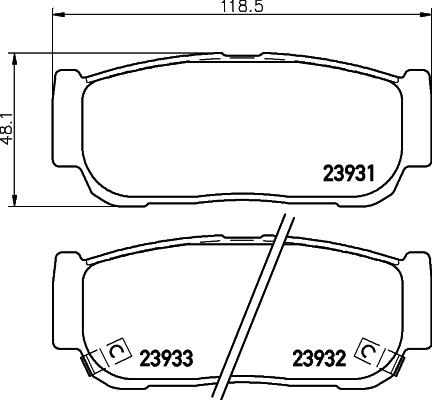 HELLA PAGID 8DB 355 020-221 - Set placute frana,frana disc parts5.com