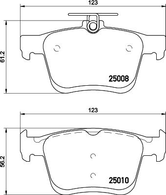 HELLA PAGID 8DB 355 020-271 - Komplet pločica, disk-kočnica parts5.com