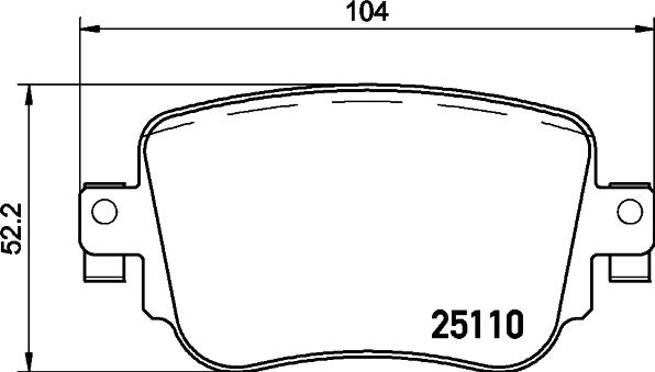 HELLA PAGID 8DB 355 021-911 - Тормозные колодки, дисковые, комплект parts5.com