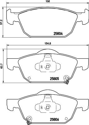 HELLA PAGID 8DB 355 021-431 - Тормозные колодки, дисковые, комплект parts5.com