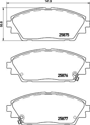 HELLA PAGID 8DB 355 021-421 - Zestaw klocków hamulcowych, hamulce tarczowe parts5.com