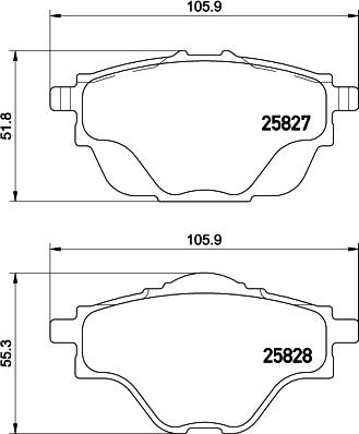 HELLA PAGID 8DB 355 021-001 - Set placute frana,frana disc parts5.com