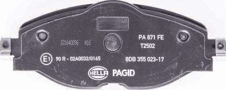 HELLA PAGID 8DB 355 023-171 - Sada brzdových destiček, kotoučová brzda parts5.com